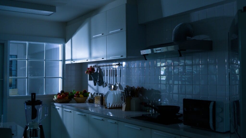 kitchen in the night